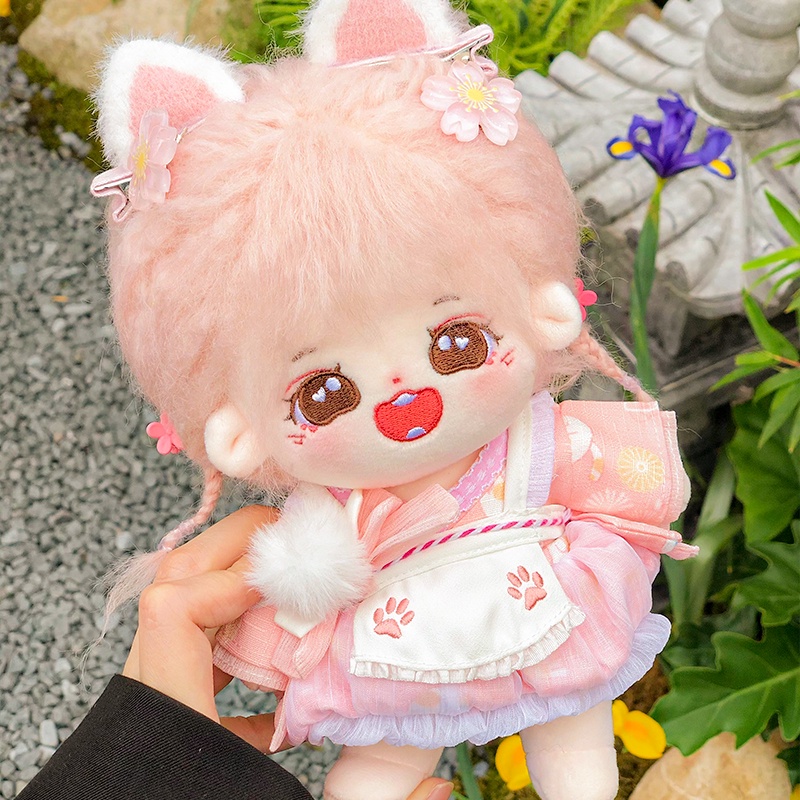 Bộ đồ Vườn Trà Đào cho bé doll 20cm
