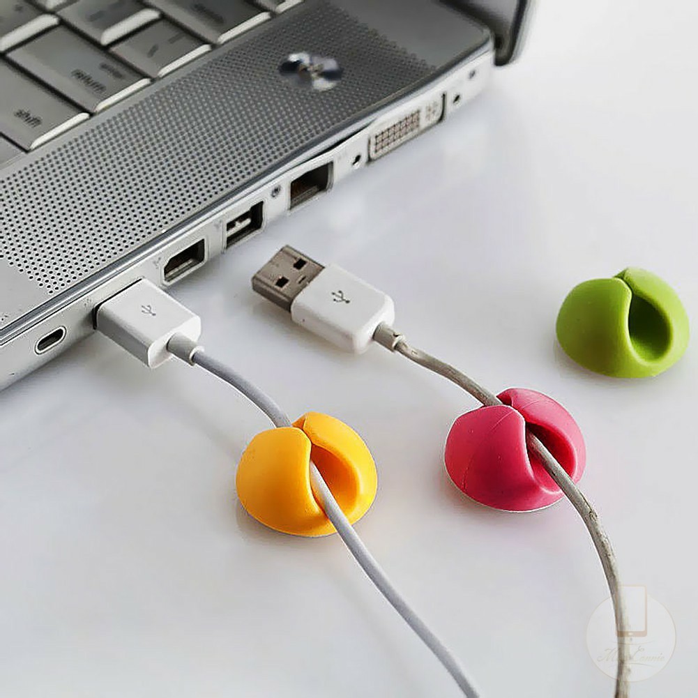 Dụng cụ giữ cố định dây cáp USB dây cáp dữ liệu trên bàn bằng silicone đa năng tiện lợi