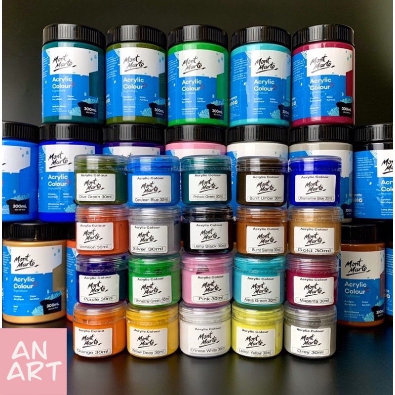 Màu Acrylic Mont Marte 30ml Nguyên Chất - Bảng Màu 1