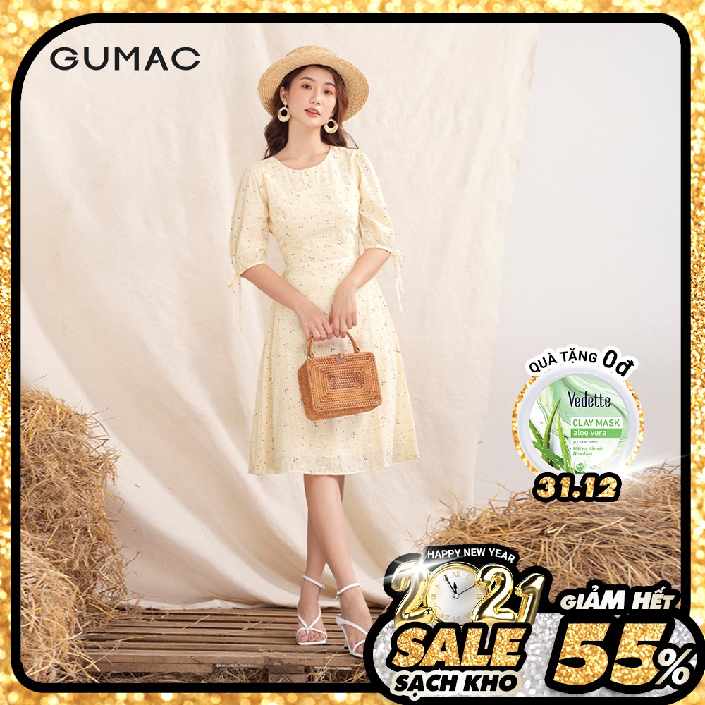 Đầm hoa phối viền DA1091 GUMAC | BigBuy360 - bigbuy360.vn
