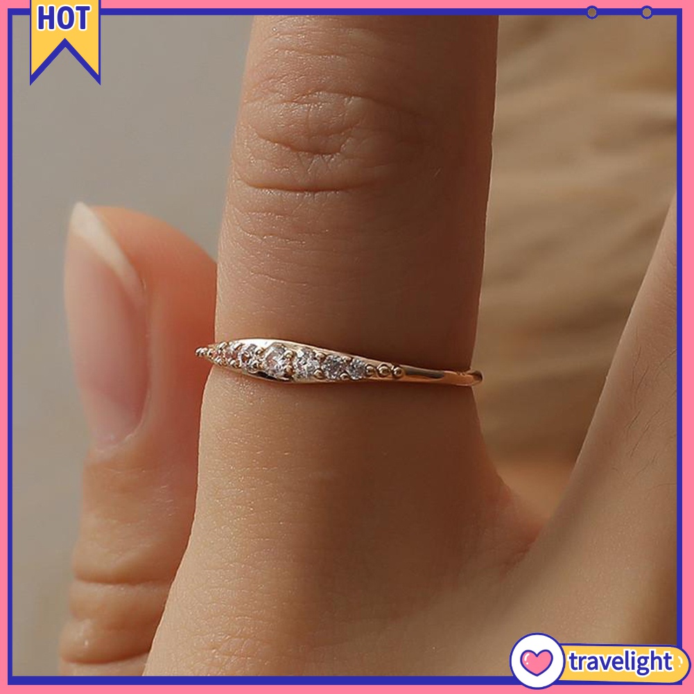 Nhẫn Hợp Kim Đính Đá Zircon K1
