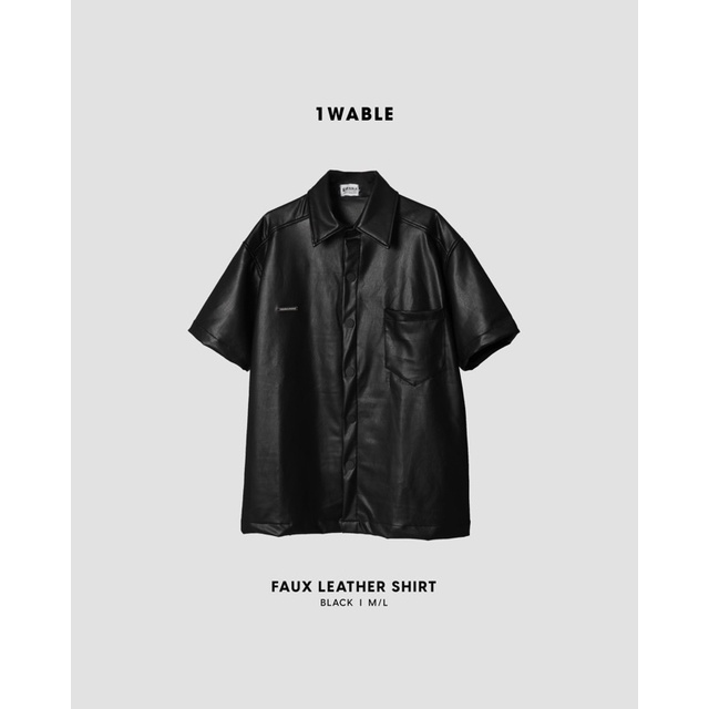 Áo sơ mi da, áo khoác da unisex '1WABLE FAUX LEATHER SHIRT' Thương hiệu Việt Nam