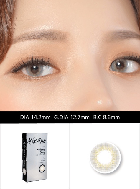 Áp Tròng Mixann Holiday Gray 14.0mm - Kính Áp Tròng FAIRY SHOP CONTACT LENS