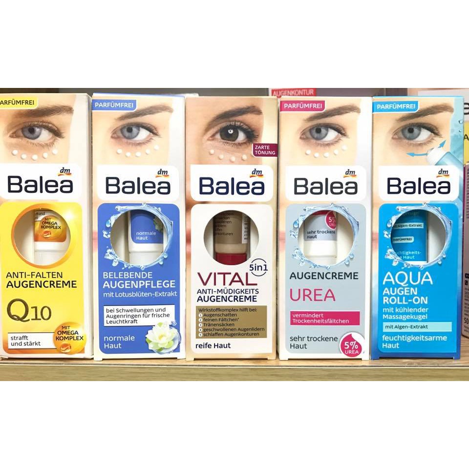 Các loại kem dưỡng mắt Balea