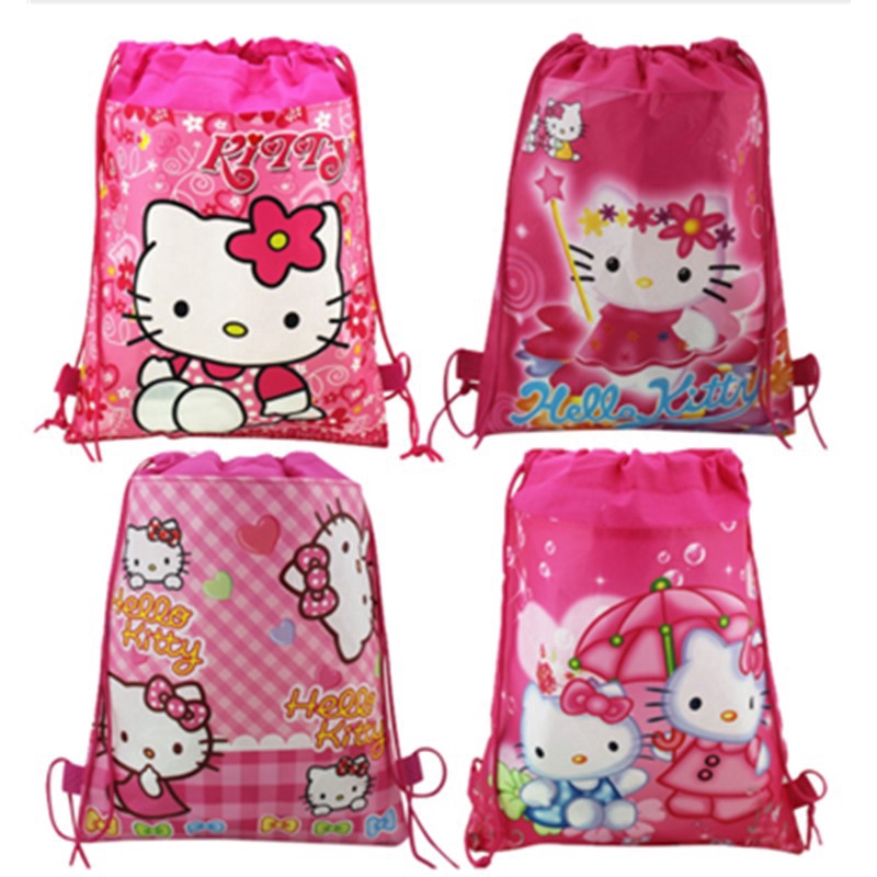 Túi vải không dệt hình Hello Kitty cho bé gái