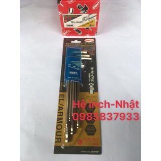 Bộ lục giác hệ inch 9 chiếc đầu bi 1/16-3/8'' TEL-S9ZD Eight Nhật tại Máy cầm tay NTT bảo hành dài hạn dễ sử dụng