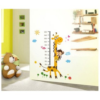 DECAL DÁN TƯỜNG - HƯƠU CAO CỔ ĐO CHIỀU CAO