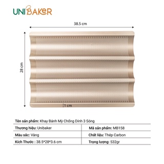 Khay bánh mì 3 sóng size vừa Unibaker