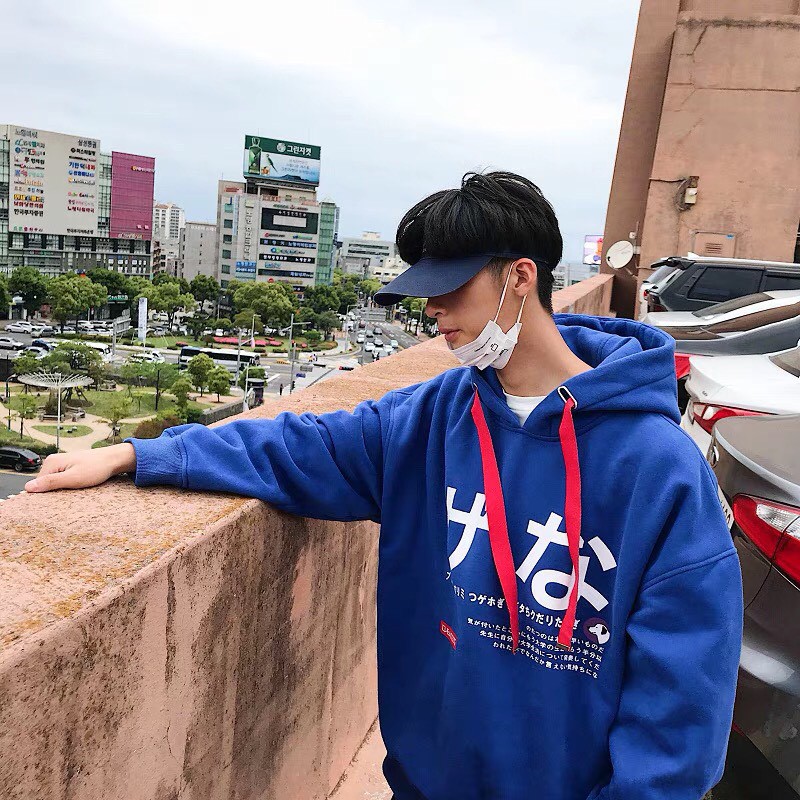 Áo hoodie nỉ unisex form rộng WIND In Chữ Hàn nam nữ phong cách ulzzang Wind | BigBuy360 - bigbuy360.vn