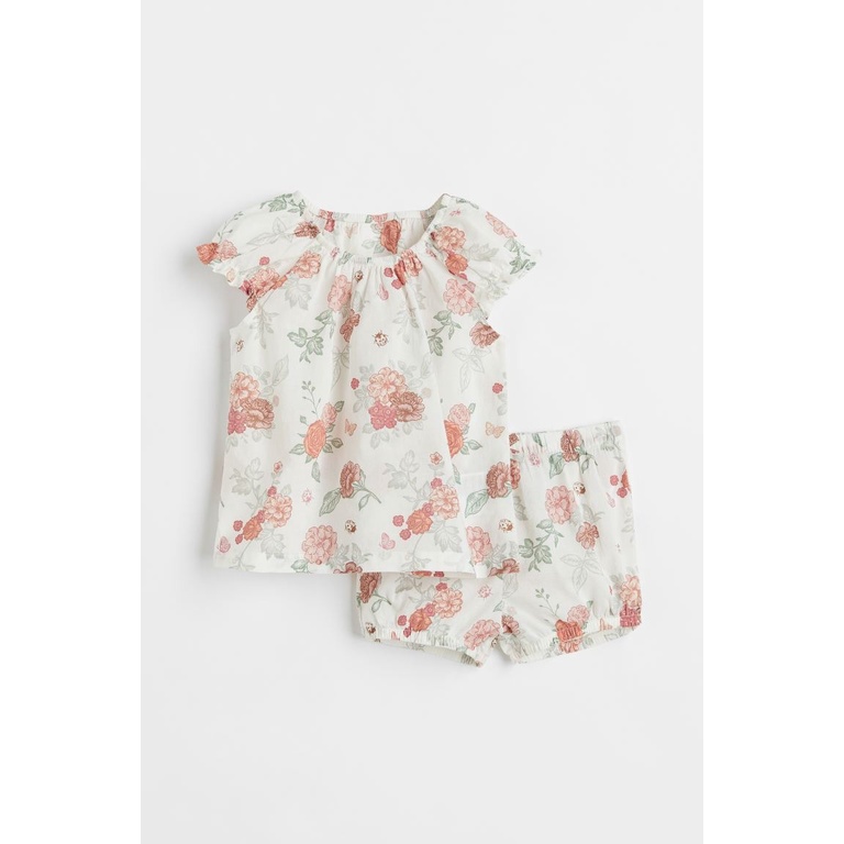 Set quần áo tím/ hoa hồng HM H&M _hàng chính hãng Anh