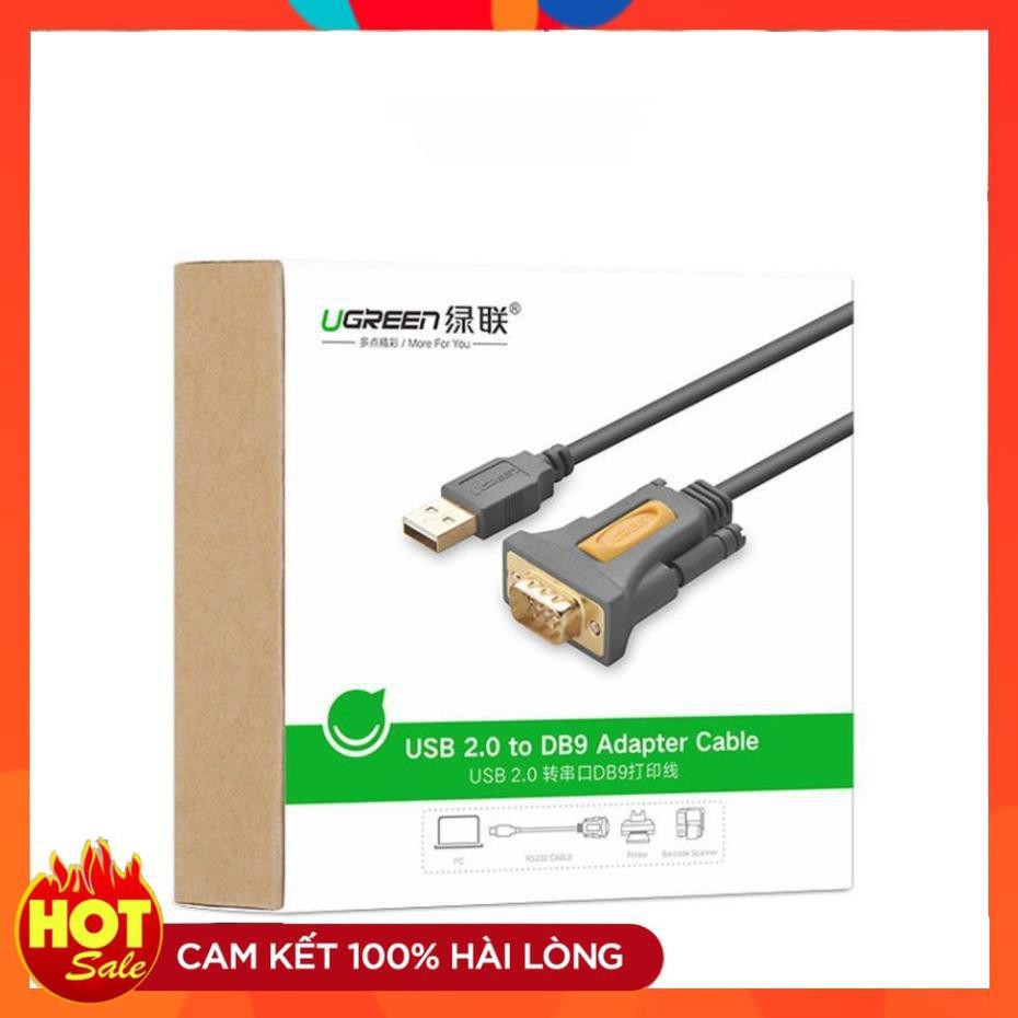 [Chính Hãng] Cáp chuyển đổi USB sang Com RS232 (DB9) dài 1,5m UGREEN 20201 - Hàng chính hãng bảo hành 18 tháng