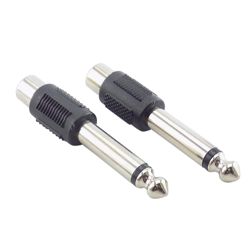 Đầu Chuyển Đổi Phích Cắm 6.35mm 1 / 4 inch Sang Ổ Cắm RCA Cho Bộ Khuếch Đại Âm Thanh