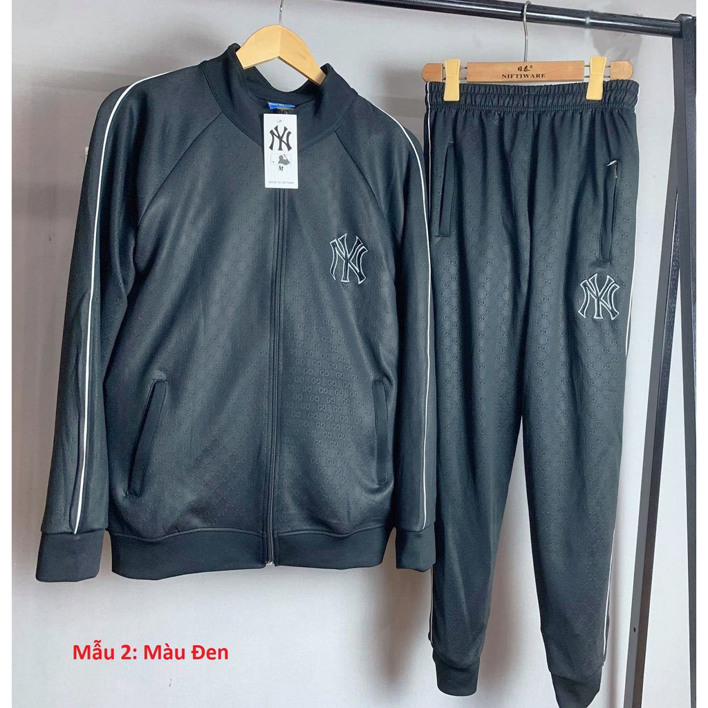 Bộ nỉ nam bộ quần áo nam thể thao kéo khóa ảnh thật