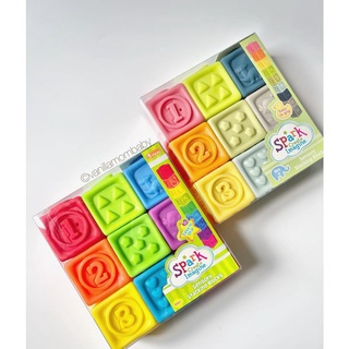 Set 9 khối đồ chơi xếp chồng cho bé từ 9 tháng spark create imagine