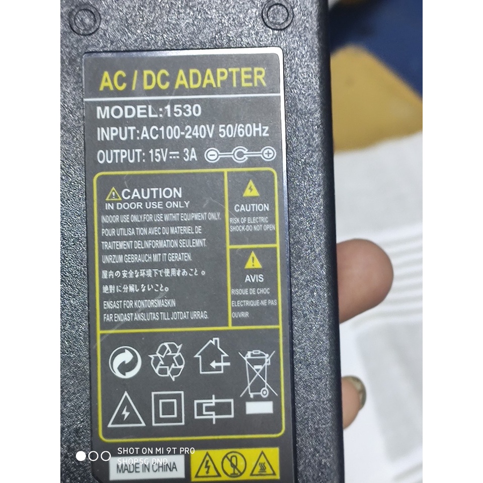 Nguồn Sạc Loa Kéo Acnos 15V 3A loại chuẩn