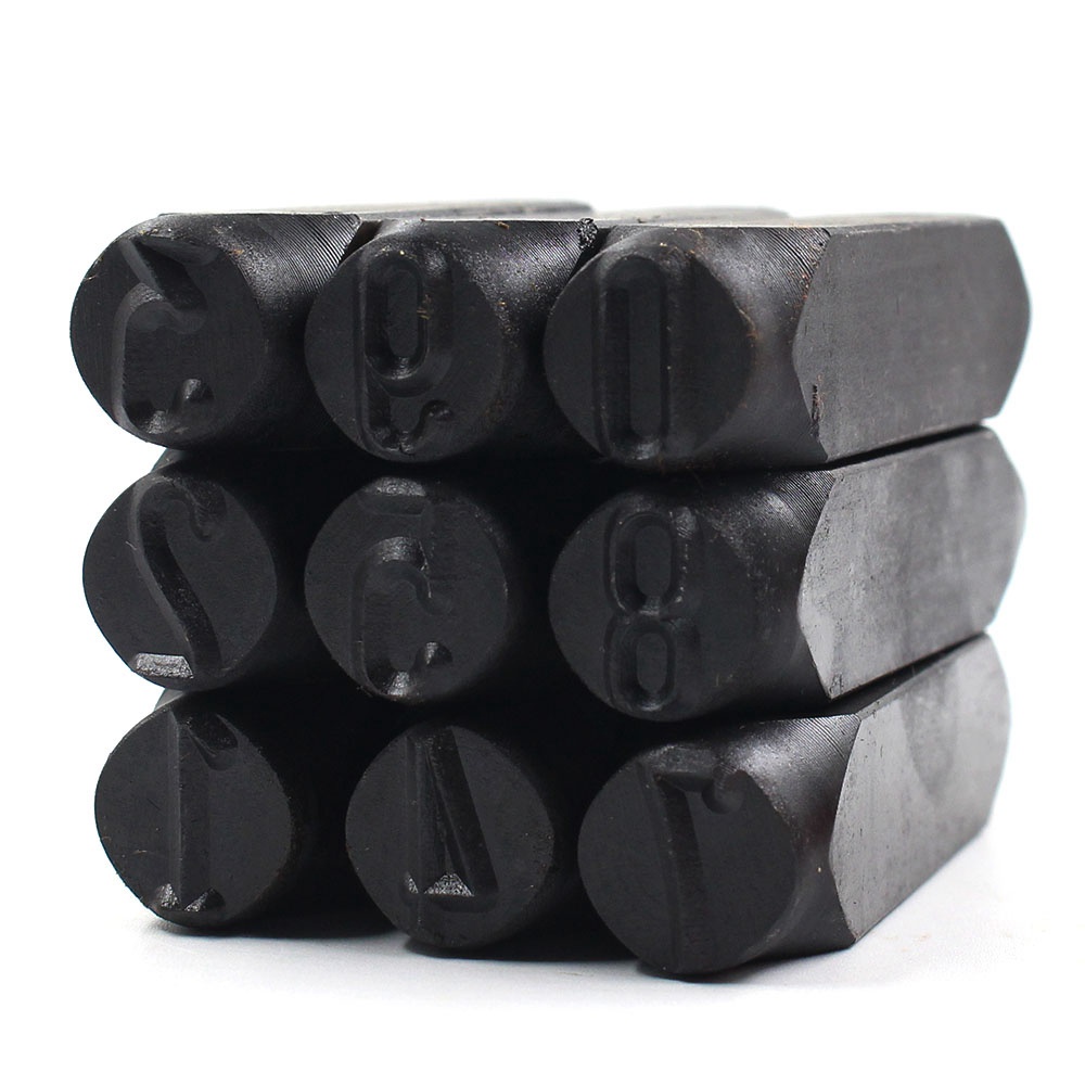 Bộ khuôn thép carbon kim loại dập khắc số chữ đồ da thủ công
