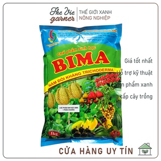 Chế phẩm sinh học bima tricoderma chứa nấm đối kháng, ủ phân và kháng bệnh - 1kg