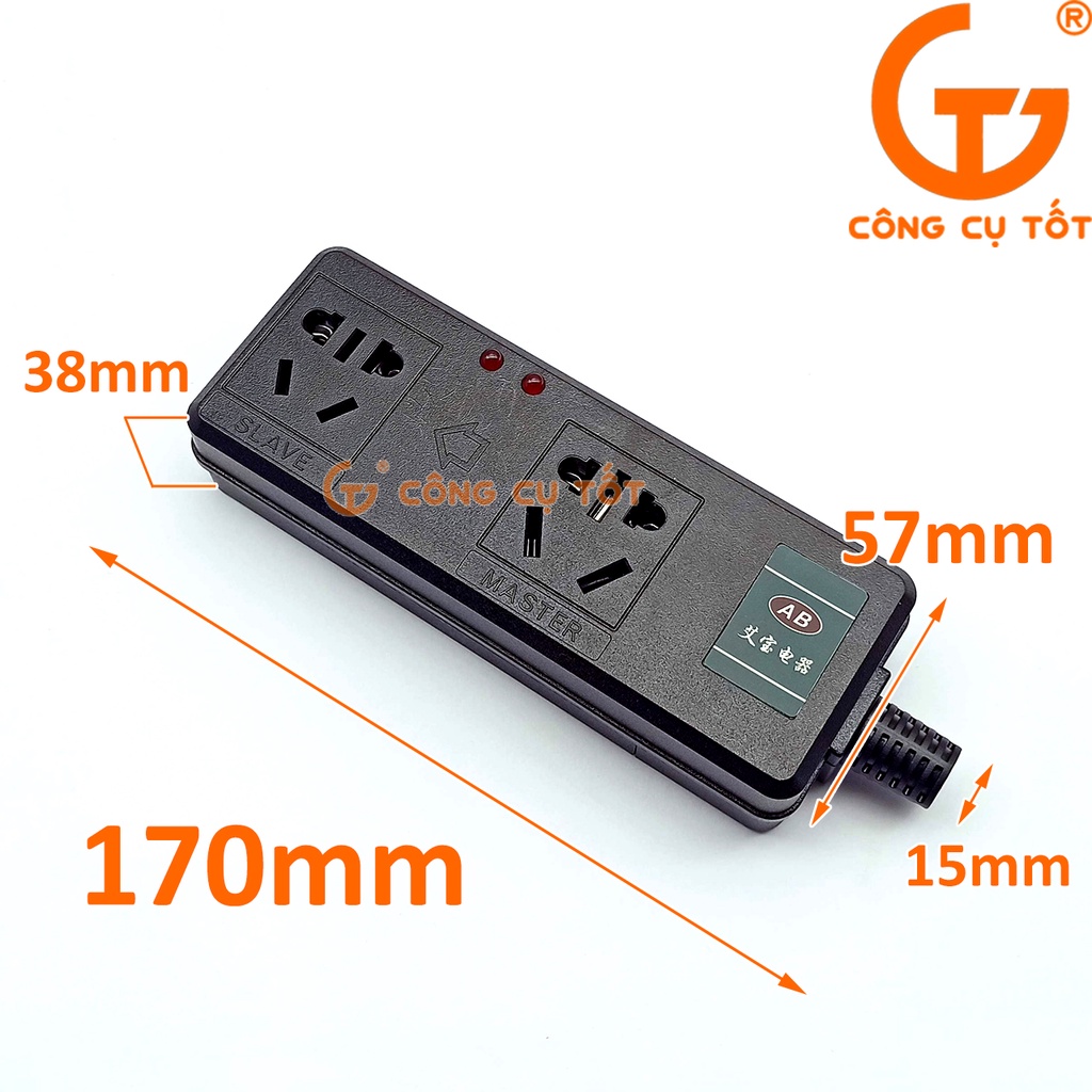 Ổ cắm điện liên động chính 5000W phụ 1000W không kèm dây cắm