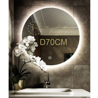 Gương đèn LED, Có Nút cảm ứng. Tròn D70