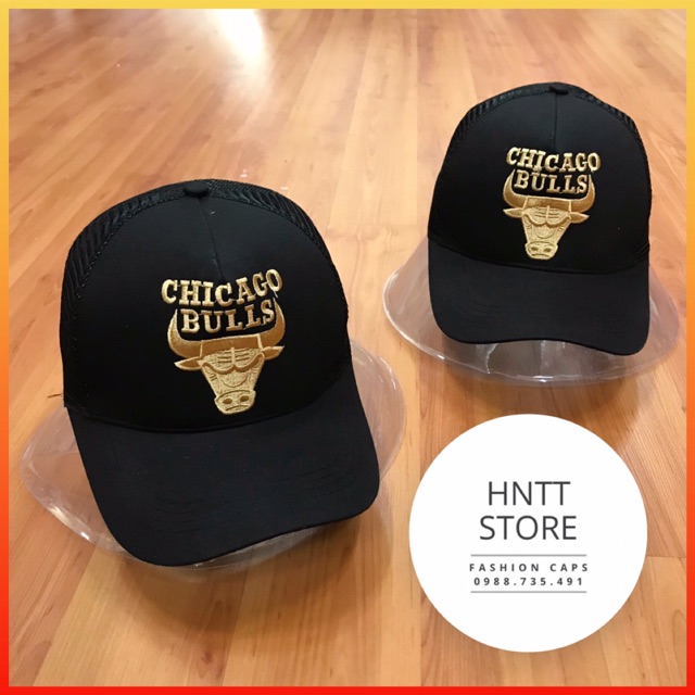 Nón Lưỡi Trai Trâu Vàng CHICAGO BULLS Vá Lưới Nam Nữ