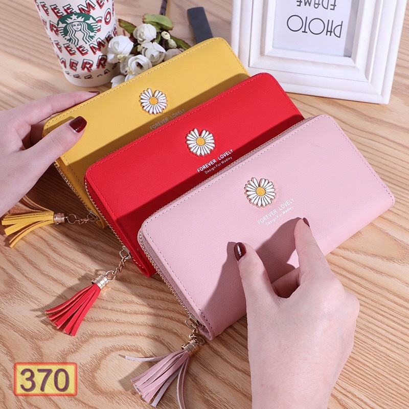 Ví Dài Nữ Cầm Tay Cao Cấp Hoa Cúc 370 Thời Trang Han Quốc Siêu Hot - Hazo