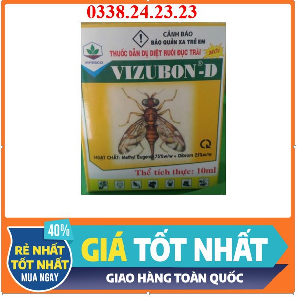 [ GIÁ TỐT] Thuốc Dẫn Dụ Diệt Ruồi Đục Trái VIZUBON [ KHẮC TINH CỦA RUỒI VÀNG]