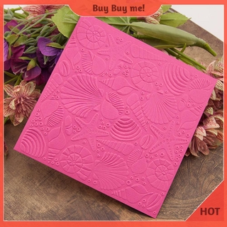 Conch Shell Print DIY Scrapbook Plastic Embossing Template Folder Stencil
