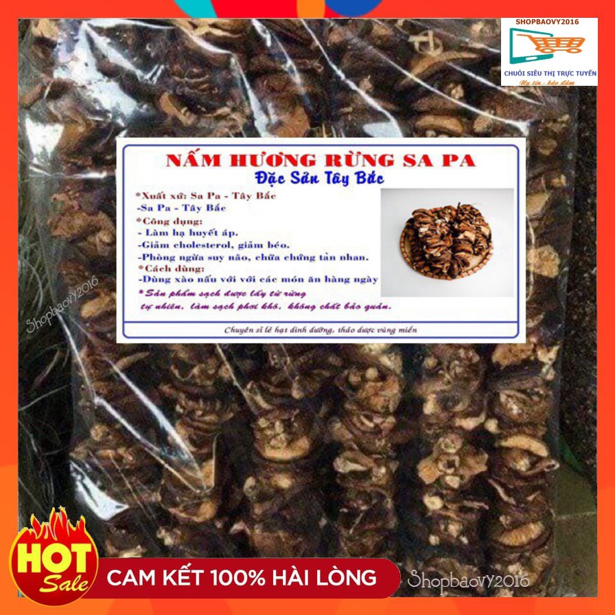 [RẺ VÔ ĐỊCH] 200g Nấm Hương rừng tây bắc Tây Bắc thơm ngon, sạch tự nhiên hàng thượng hạng