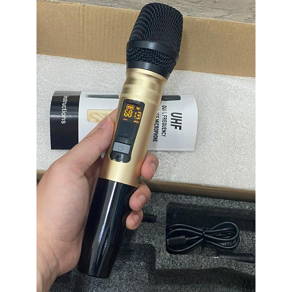 Micro Karaoke Không Dây Bluetooth Tăng Âm Minchan UHF IBass - dành cho tất cả loa kéo, amply hỗ trợ zack 6.5mm