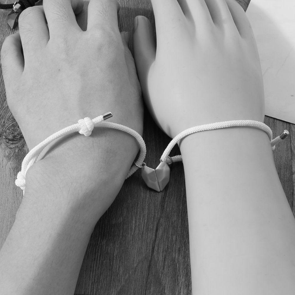 JARRED Vòng Đeo Tay Cặp Đôi Hình Trái Tim Tình Bạn Dễ Điều Chỉnh