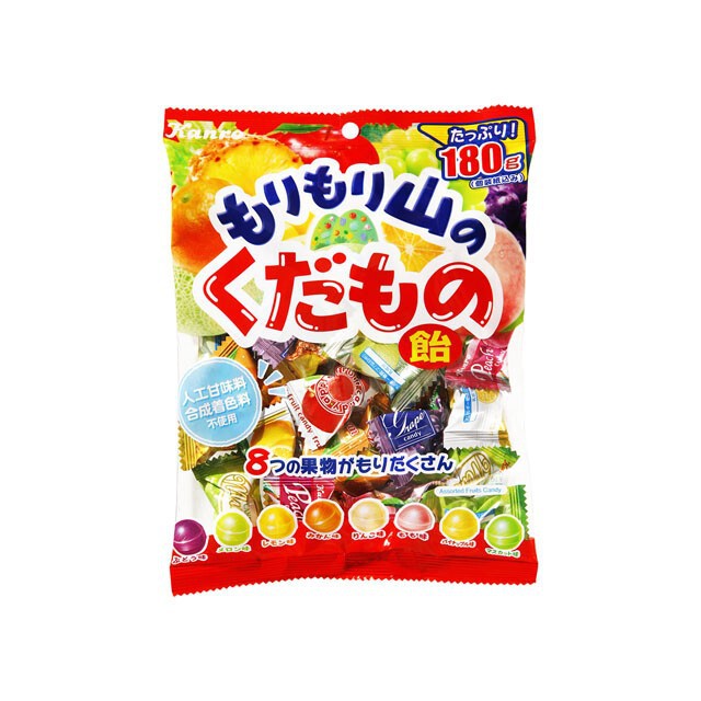 Kẹo 8 vị trái cây Kanro Morimoriyama Assorted Fruits Candy 180g