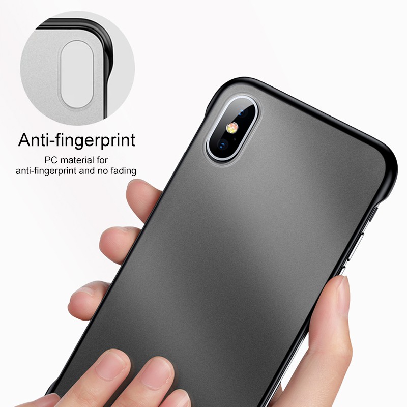 Ốp điện thoại không cạnh viền đơn giản bảo vệ cho iPhone X XS XS Max XR | BigBuy360 - bigbuy360.vn