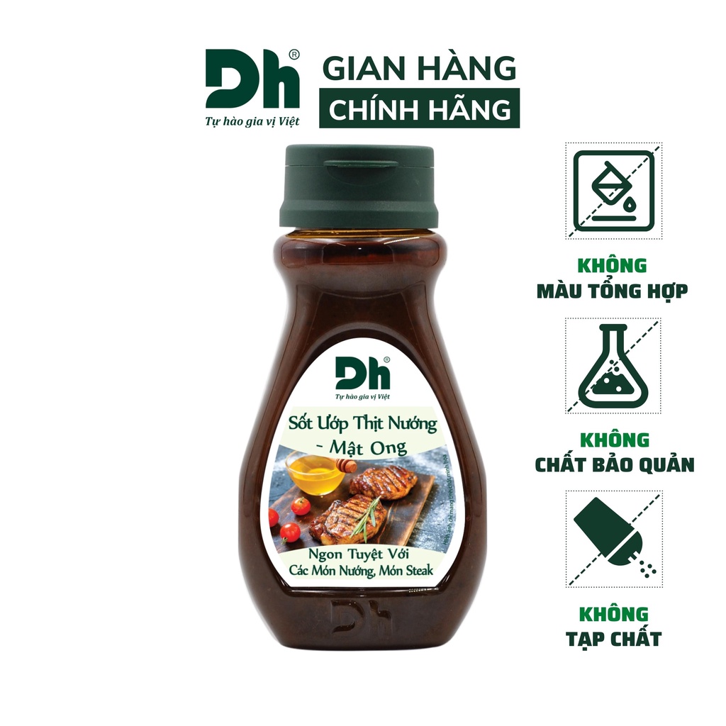 Sốt ướp thịt nướng mật ong Dh Foods gia vị chấm ướp thịt nướng, các món chiên xào lọ 200gr