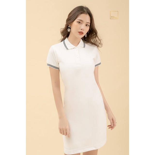 Váy đầm Polo nữ MADELA ngắn tay dáng xòe ôm eo | BigBuy360 - bigbuy360.vn
