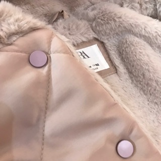 Áo phao lót lông thỏ Zara