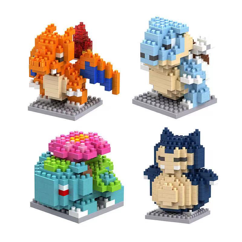 💖Mua 5 tặng 1💖 3D Lego mini blocks trẻ em hoạt hình anime xếp hình bộ mô hình giải nén dành cho người lớn Quà tặng tự làm