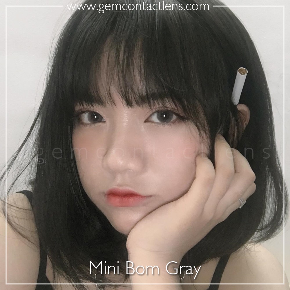 Áp Tròng MINIBOM GRAY Ẩm Cao 55% HSD 6 Tháng Đủ Độ Có Lệch Lens Xám Giãn Nhẹ Tự Nhiên Sáng Nhẹ Phù Hợp Cho Mắt Nhạy Cảm