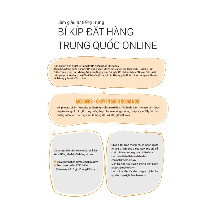 Sách Bí Kíp Đặt Hàng Trung Quốc Online - Làm Giàu Từ Tiếng Trung