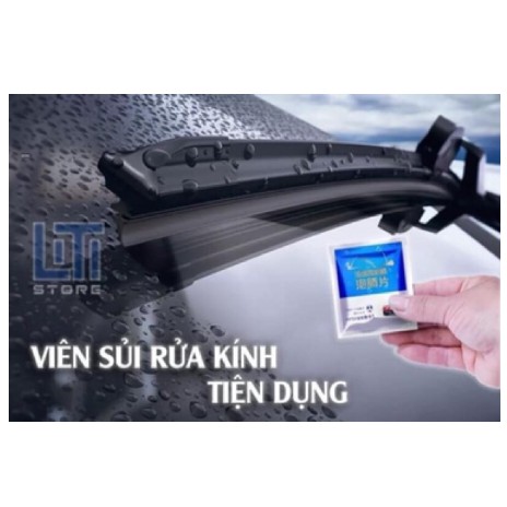 Viên sủi rửa kính ô tô - Tẩy sạch kính, 100% sinh học, thân thiện môi trường