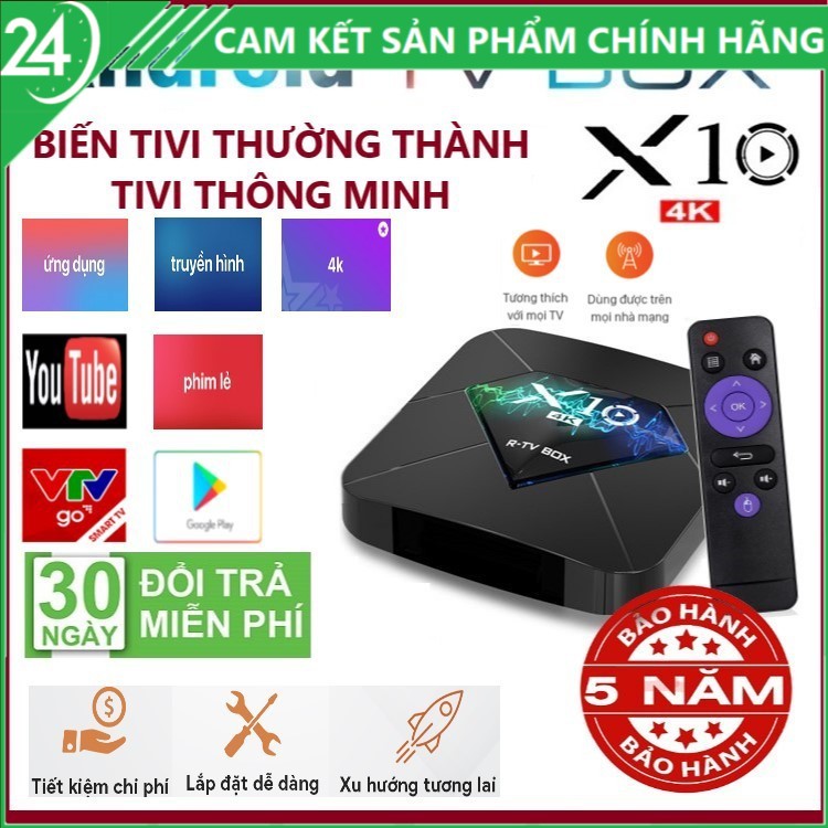 Android Tivi Box Dành cho thị trường Việt Nam Phiên Bản 2G Ram Và 16G Bộ Nhớ Trong - BH 5 Năm - Tương thích mọi thiết bị