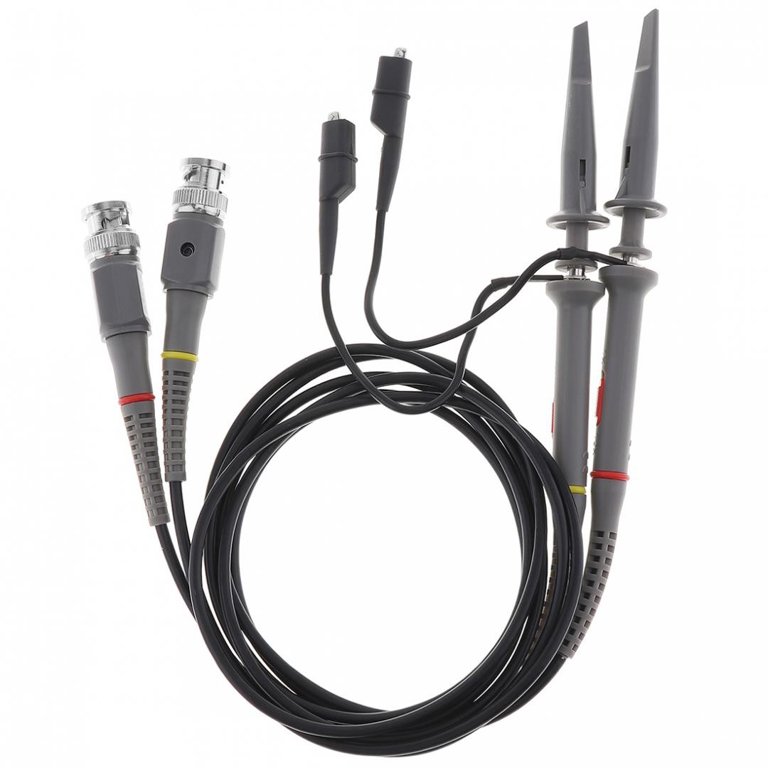 2pcs/lot ZJMLING P6100  Oscilloscope Probe Kit 100MHz Scope Clip Test Probe Cable 1X / 10X Switchable