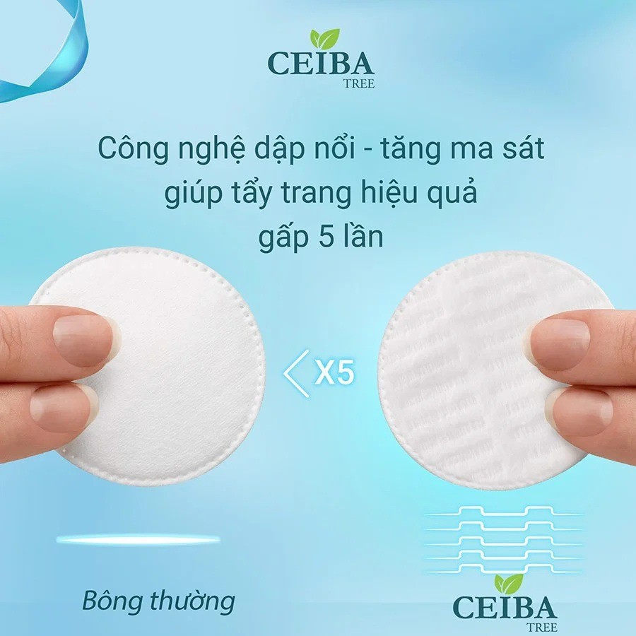 Bông tẩy trang Organic CEIBA 80 miếng