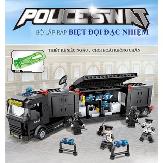 Lắp ráp Lego xe chỉ huy biệt đội đặc nhiệm SWAT - 6510