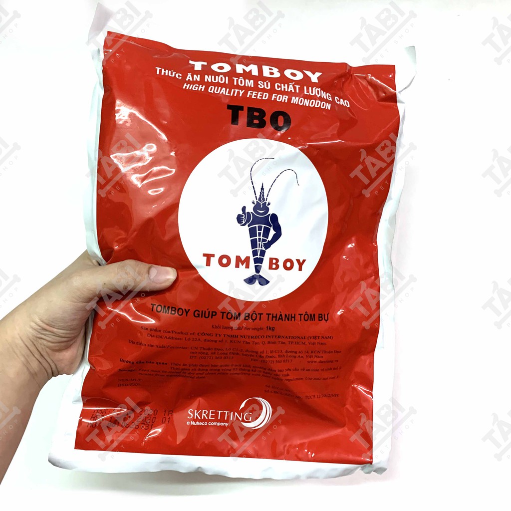 [Mã 159FMCGSALE giảm 8% đơn 500K] 1KG Cám TOMBOY Dạng Chìm và Nổi - Thức Ăn Cao Cấp Cho Cá, Tôm [TOMBOY]