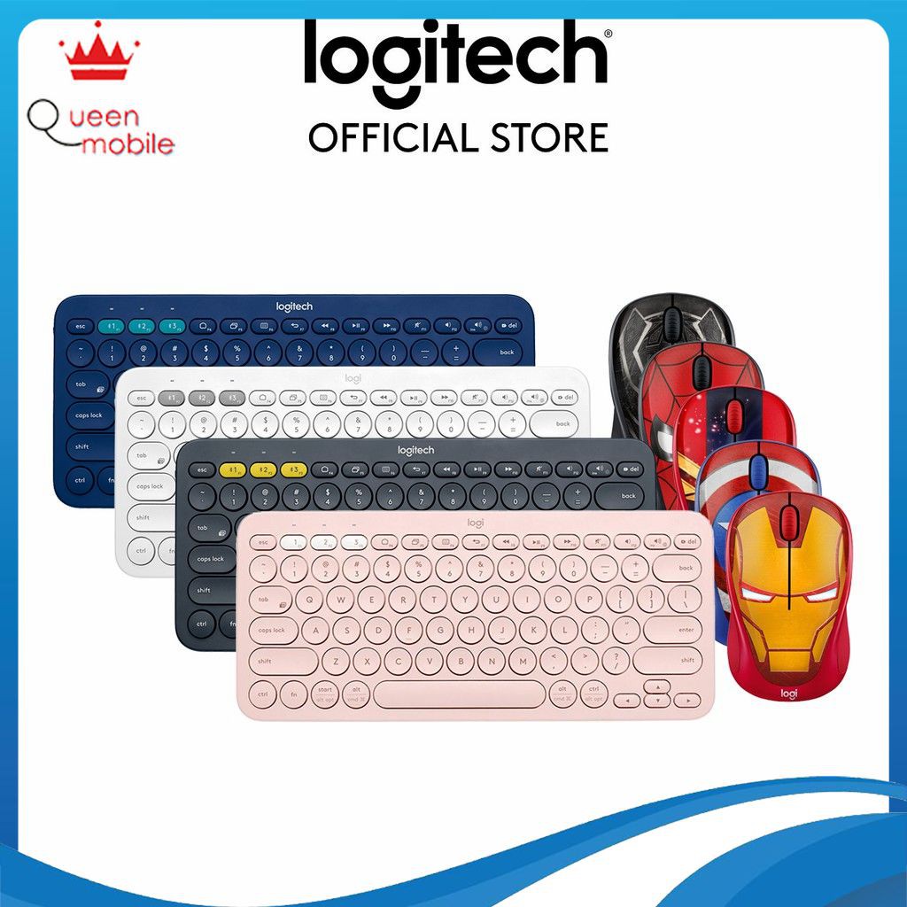 Combo bàn phím bluetooth logitech K380 & chuột wireless Logitech M238 marvel
