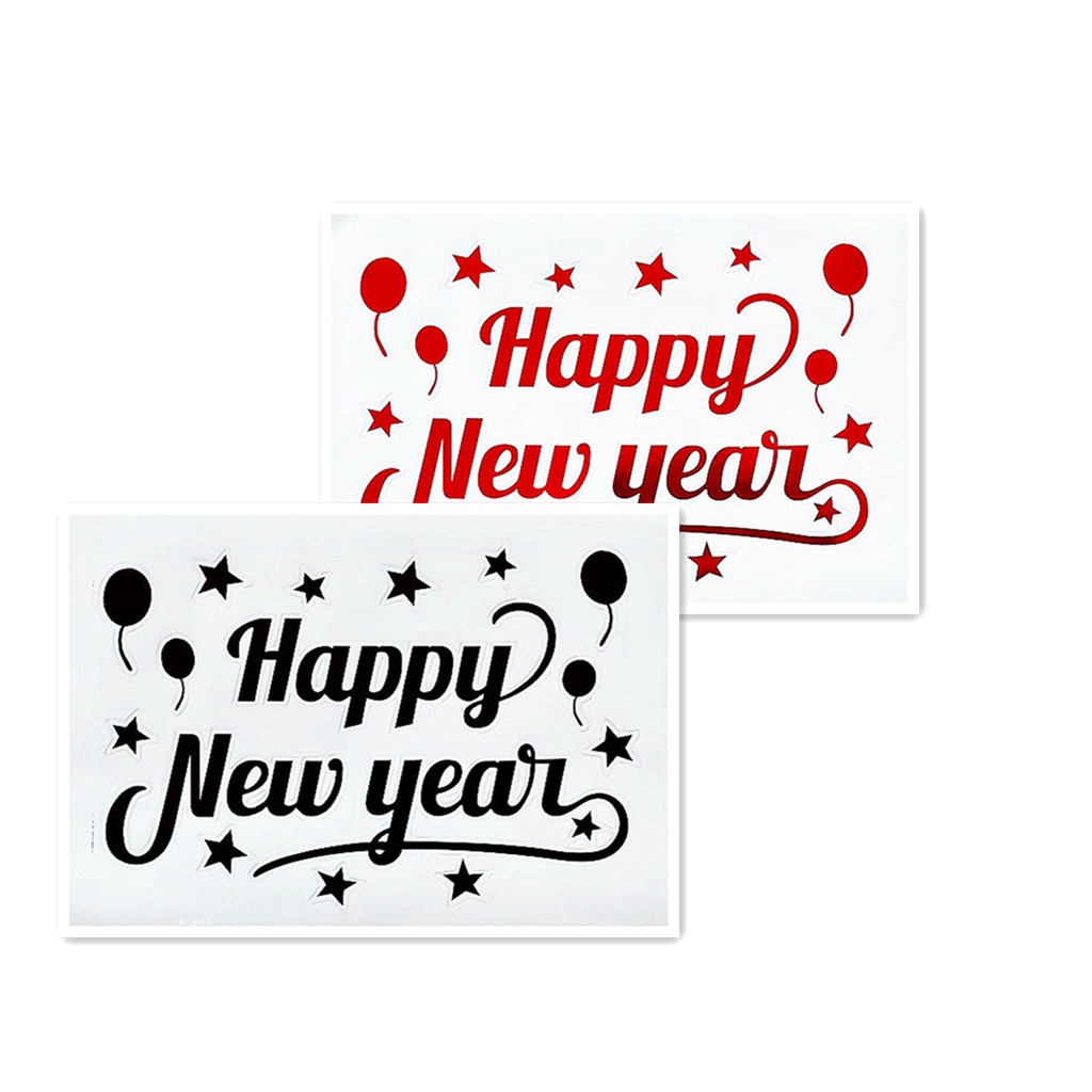 Miếng Dán Bong Bóng Trong Suốt Trang Trí Chúc Mừng Năm Mới / Giáng Sinh