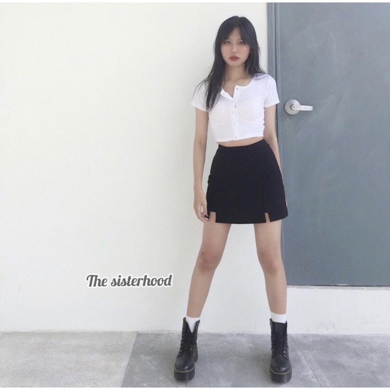 Chân váy chữ A xẻ trước lưng cao | BigBuy360 - bigbuy360.vn