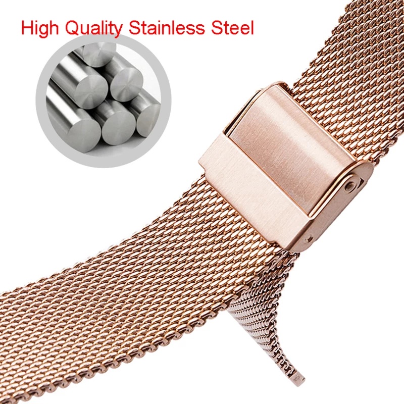 Dây Đeo Đồng Hồ Bằng Thép Không Gỉ Cao Cấp 10mm 12mm 14mm 16mm 17mm 18mm 19mm 20mm 21mm 22mm