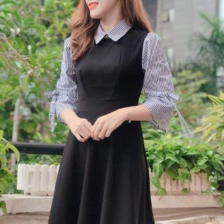 Váy tay phối sơ mi VNXK