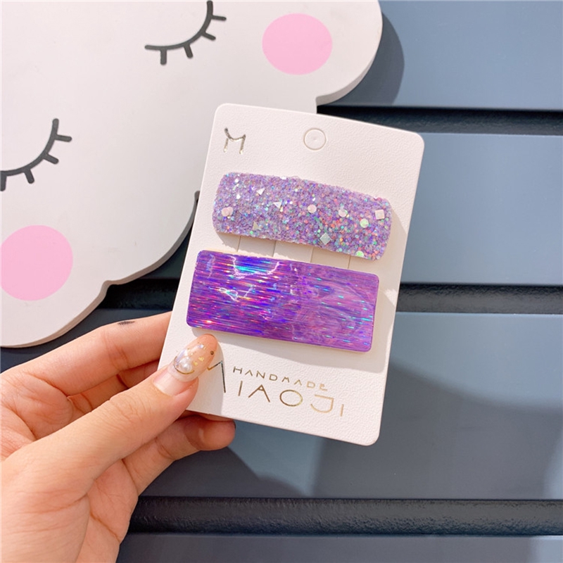 Bộ 2 chiếc kẹp tóc màu cầu vồng đáng yêu cho bé gái (Hairclips)